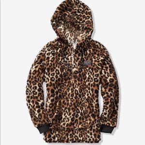 Vs pink Sherpa Hoodie Xs,S